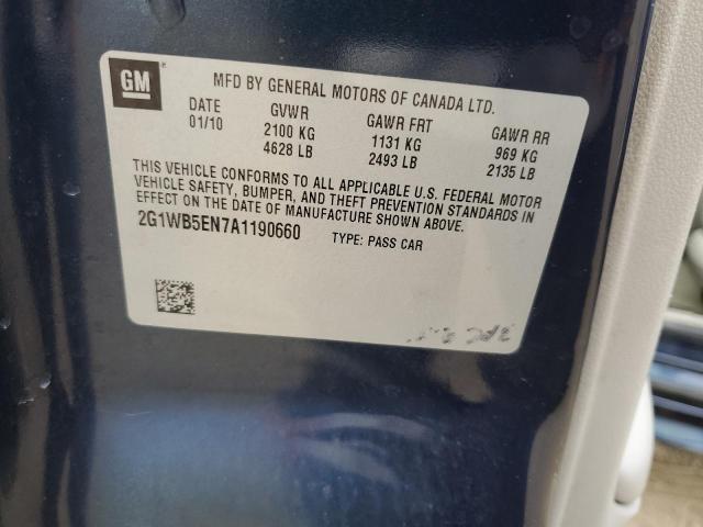 Photo 11 VIN: 2G1WB5EN7A1190660 - CHEVROLET IMPALA LT 