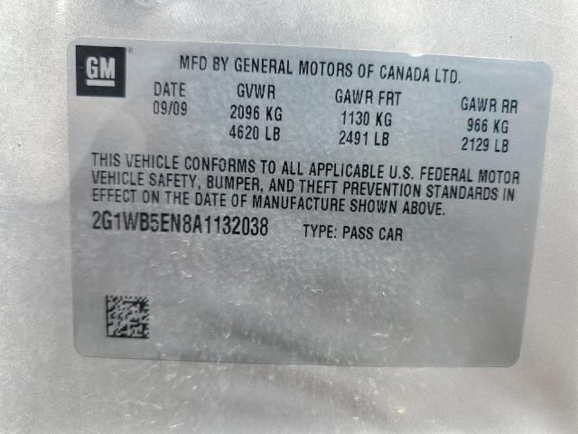 Photo 11 VIN: 2G1WB5EN8A1132038 - CHEVROLET IMPALA LT 