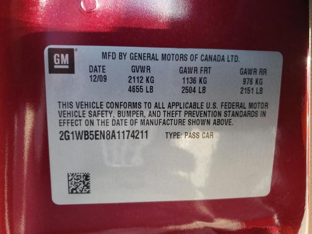 Photo 11 VIN: 2G1WB5EN8A1174211 - CHEVROLET IMPALA 