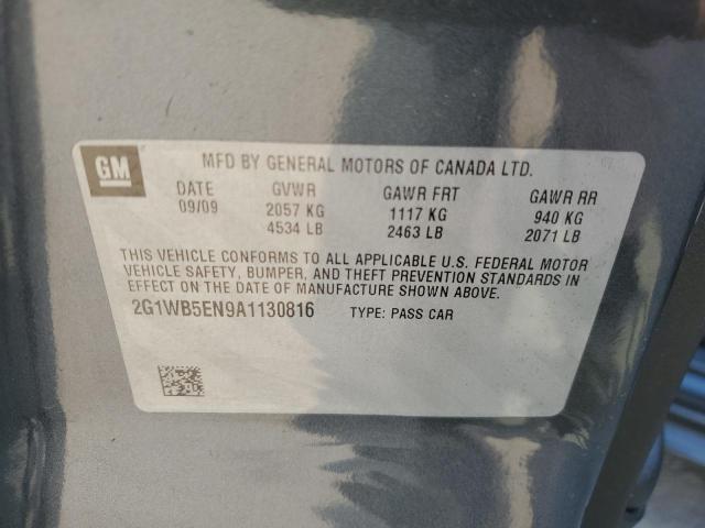 Photo 11 VIN: 2G1WB5EN9A1130816 - CHEVROLET IMPALA LT 