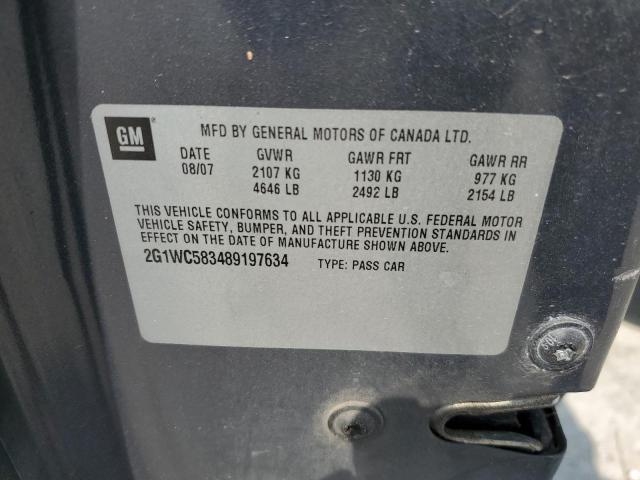 Photo 11 VIN: 2G1WC583489197634 - CHEVROLET IMPALA LT 