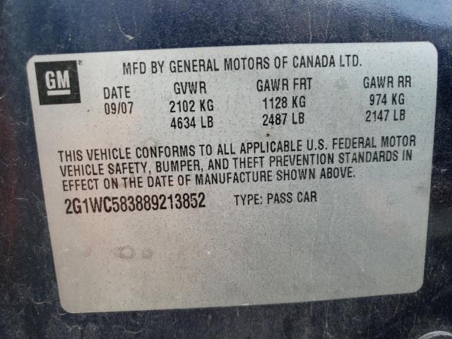 Photo 12 VIN: 2G1WC583889213852 - CHEVROLET IMPALA LT 