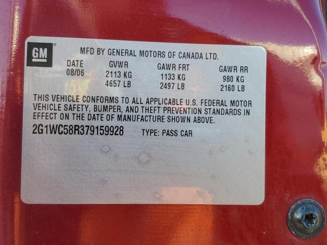 Photo 11 VIN: 2G1WC58R379159928 - CHEVROLET IMPALA LT 