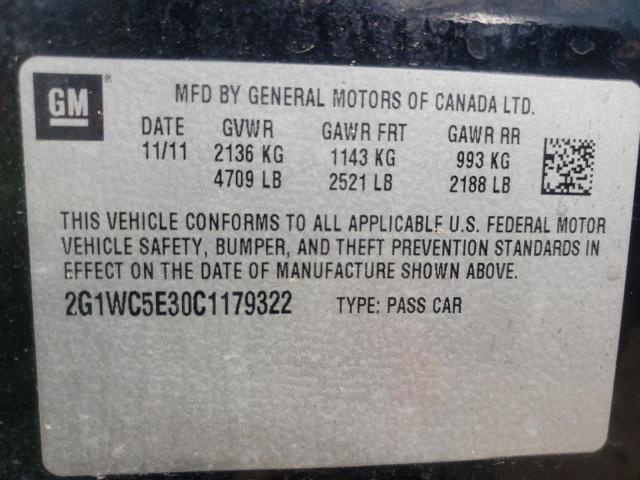 Photo 9 VIN: 2G1WC5E30C1179322 - CHEVROLET IMPALA LTZ 