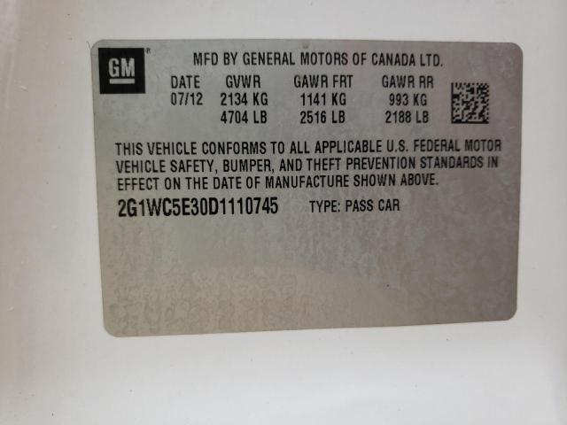 Photo 11 VIN: 2G1WC5E30D1110745 - CHEVROLET IMPALA LTZ 