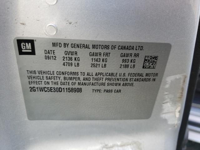 Photo 9 VIN: 2G1WC5E30D1158908 - CHEVROLET IMPALA LTZ 