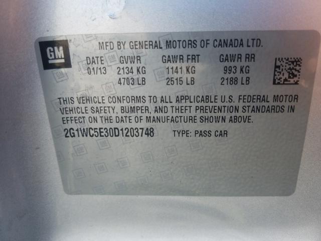 Photo 9 VIN: 2G1WC5E30D1203748 - CHEVROLET IMPALA LTZ 