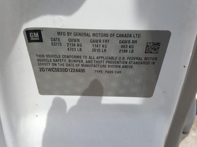 Photo 9 VIN: 2G1WC5E30D1224406 - CHEVROLET IMPALA LTZ 