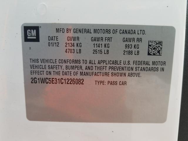 Photo 9 VIN: 2G1WC5E31C1226082 - CHEVROLET IMPALA LTZ 