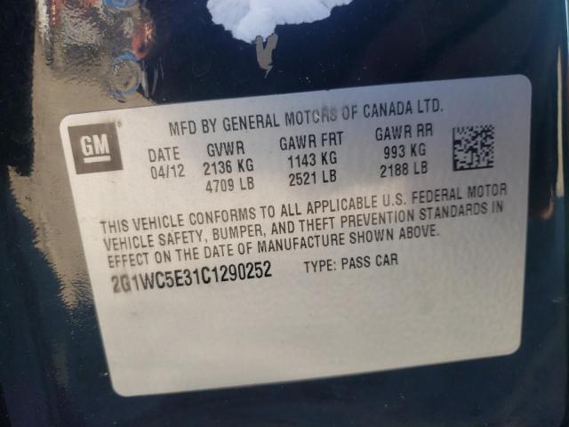 Photo 11 VIN: 2G1WC5E31C1290252 - CHEVROLET IMPALA LTZ 