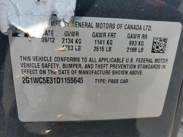 Photo 12 VIN: 2G1WC5E31D1155645 - CHEVROLET IMPALA 