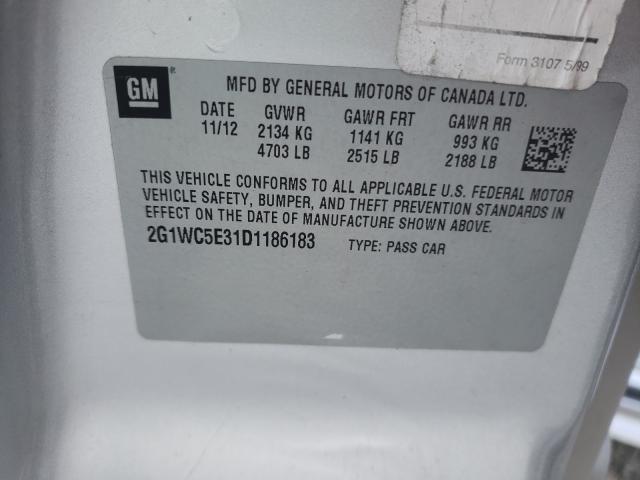 Photo 9 VIN: 2G1WC5E31D1186183 - CHEVROLET IMPALA LTZ 