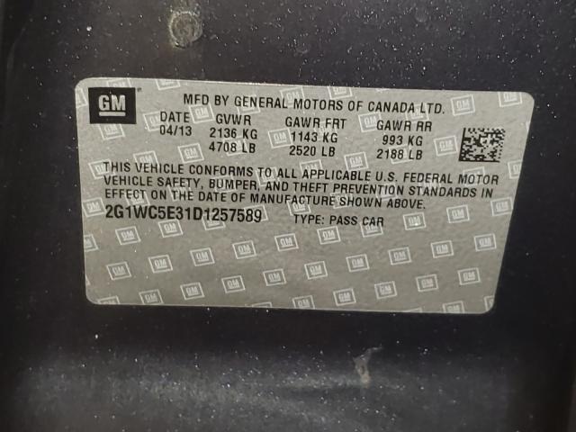 Photo 9 VIN: 2G1WC5E31D1257589 - CHEVROLET IMPALA LTZ 