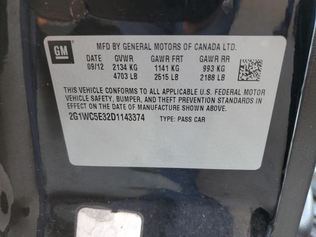 Photo 12 VIN: 2G1WC5E32D1143374 - CHEVROLET IMPALA LTZ 