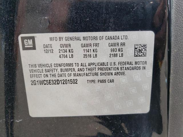 Photo 11 VIN: 2G1WC5E32D1201502 - CHEVROLET IMPALA LTZ 