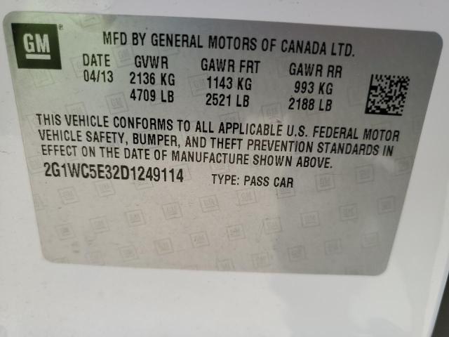 Photo 9 VIN: 2G1WC5E32D1249114 - CHEVROLET IMPALA LTZ 