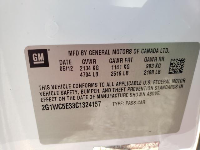 Photo 9 VIN: 2G1WC5E33C1324157 - CHEVROLET IMPALA LTZ 