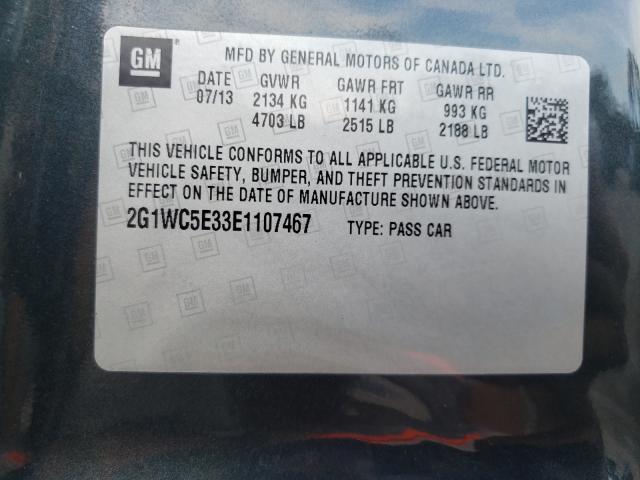 Photo 9 VIN: 2G1WC5E33E1107467 - CHEVROLET IMPALA LIMITED 