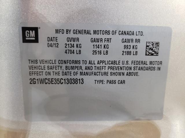 Photo 9 VIN: 2G1WC5E35C1303813 - CHEVROLET IMPALA LTZ 