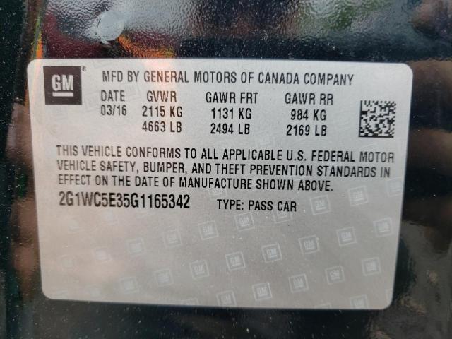 Photo 12 VIN: 2G1WC5E35G1165342 - CHEVROLET IMPALA 