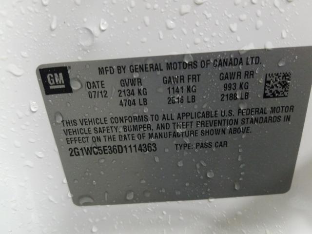 Photo 9 VIN: 2G1WC5E36D1114363 - CHEVROLET IMPALA LTZ 