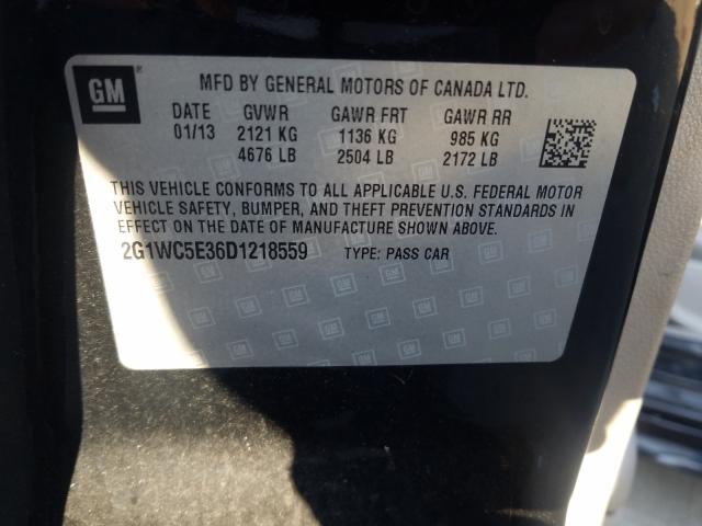 Photo 9 VIN: 2G1WC5E36D1218559 - CHEVROLET IMPALA LTZ 