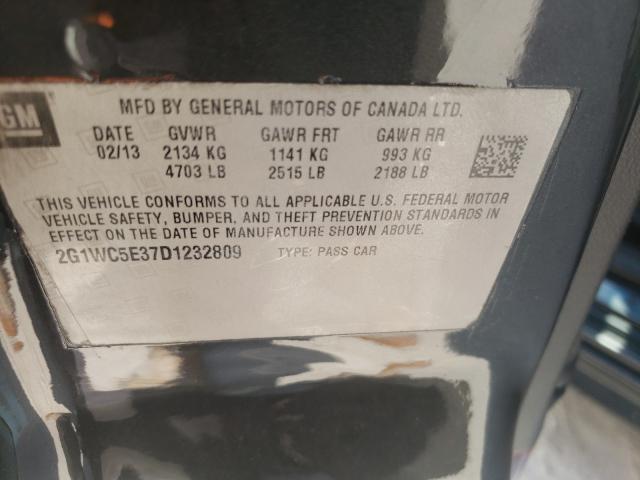 Photo 9 VIN: 2G1WC5E37D1232809 - CHEVROLET IMPALA LTZ 