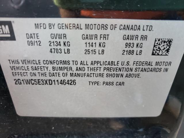 Photo 9 VIN: 2G1WC5E3XD1146426 - CHEVROLET IMPALA LTZ 