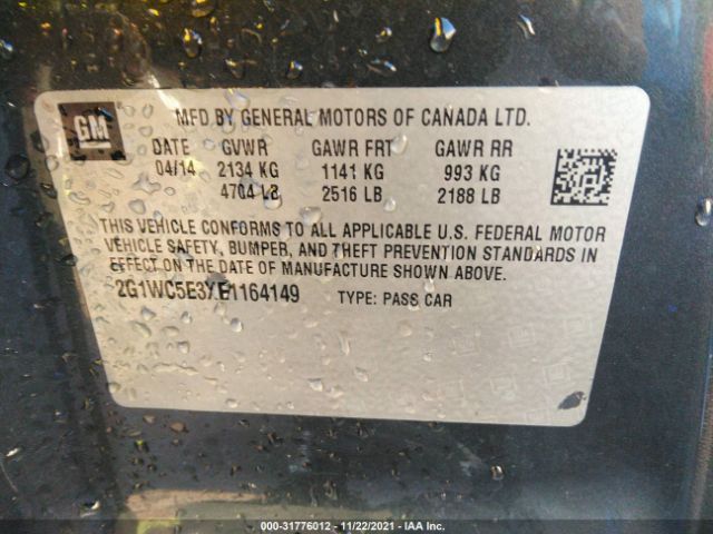 Photo 8 VIN: 2G1WC5E3XE1164149 - CHEVROLET IMPALA LIMITED 