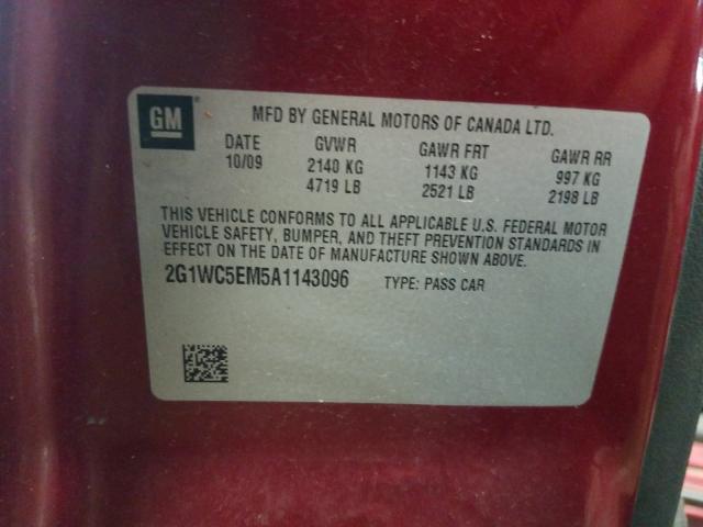 Photo 9 VIN: 2G1WC5EM5A1143096 - CHEVROLET IMPALA 