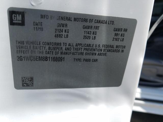 Photo 9 VIN: 2G1WC5EM8B1168091 - CHEVROLET IMPALA LTZ 