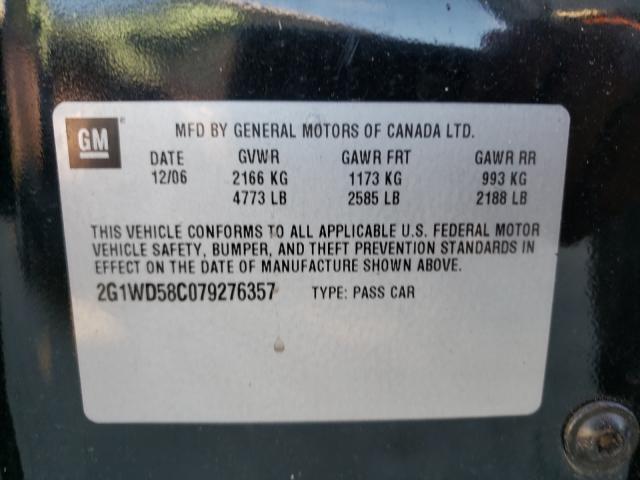 Photo 9 VIN: 2G1WD58C079276357 - CHEVROLET IMPALA 