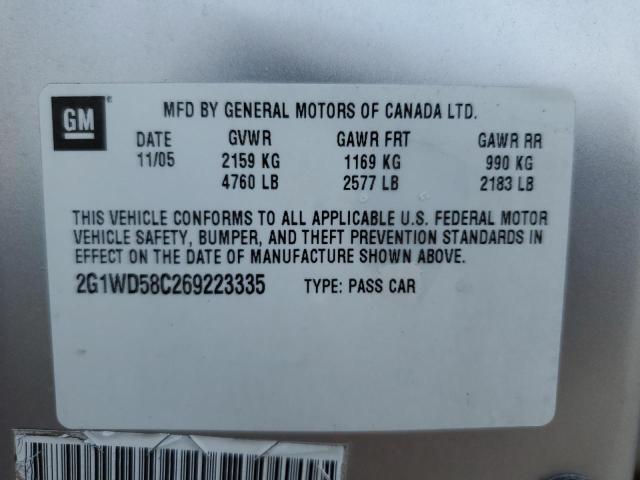 Photo 11 VIN: 2G1WD58C269223335 - CHEVROLET IMPALA SUP 