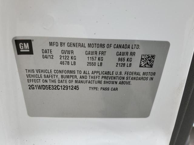 Photo 12 VIN: 2G1WD5E32C1291245 - CHEVROLET IMPALA POL 