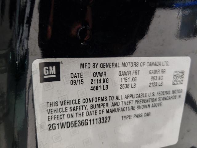 Photo 9 VIN: 2G1WD5E36G1113327 - CHEVROLET IMPALA LIM 