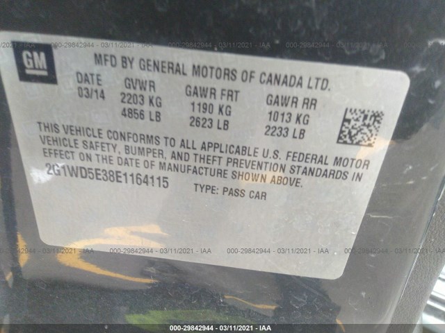 Photo 8 VIN: 2G1WD5E38E1164115 - CHEVROLET IMPALA LIMITED POLICE 