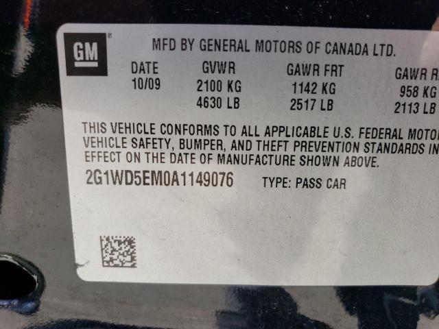 Photo 11 VIN: 2G1WD5EM0A1149076 - CHEVROLET IMPALA POL 