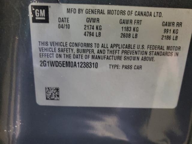 Photo 9 VIN: 2G1WD5EM0A1238310 - CHEVROLET IMPALA POL 