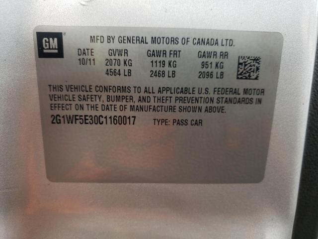 Photo 9 VIN: 2G1WF5E30C1160017 - CHEVROLET IMPALA 