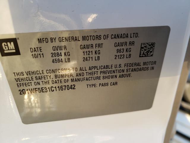 Photo 9 VIN: 2G1WF5E31C1167042 - CHEVROLET IMPALA LS 