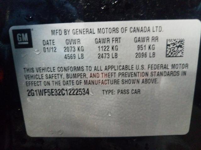 Photo 9 VIN: 2G1WF5E32C1222534 - CHEVROLET IMPALA LS 