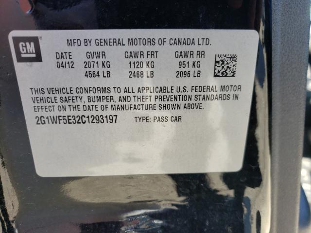 Photo 9 VIN: 2G1WF5E32C1293197 - CHEVROLET IMPALA LS 