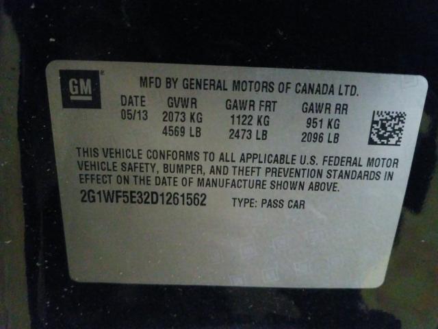 Photo 9 VIN: 2G1WF5E32D1261562 - CHEVROLET IMPALA LS 