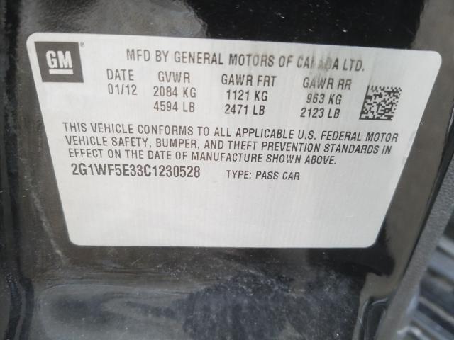 Photo 9 VIN: 2G1WF5E33C1230528 - CHEVROLET IMPALA LS 