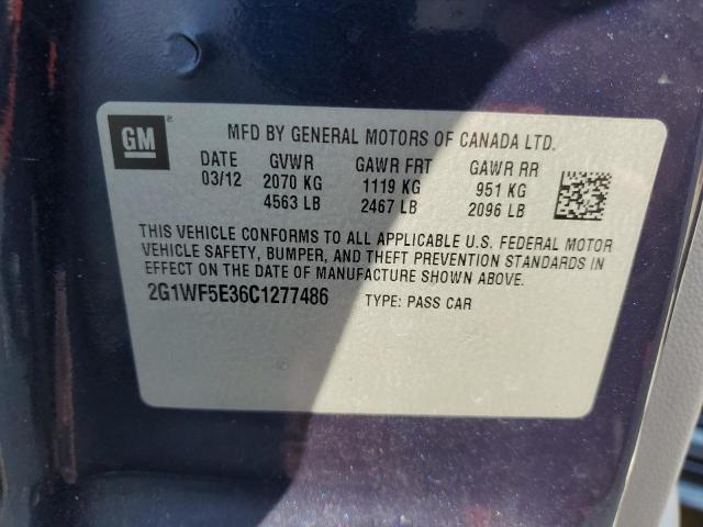 Photo 11 VIN: 2G1WF5E36C1277486 - CHEVROLET IMPALA 