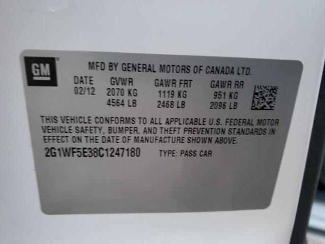 Photo 11 VIN: 2G1WF5E38C1247180 - CHEVROLET IMPALA 