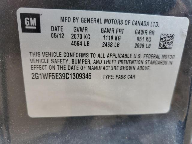 Photo 11 VIN: 2G1WF5E39C1309346 - CHEVROLET IMPALA LS 