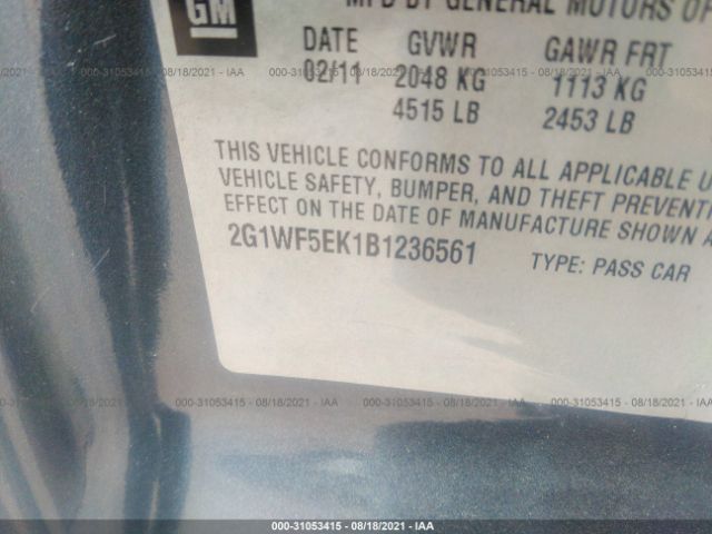 Photo 8 VIN: 2G1WF5EK1B1236561 - CHEVROLET IMPALA 