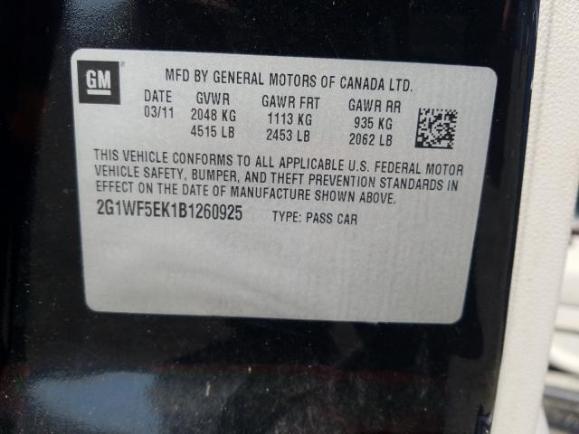 Photo 9 VIN: 2G1WF5EK1B1260925 - CHEVROLET IMPALA LS 