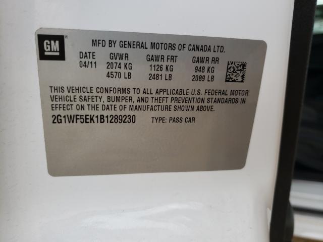 Photo 9 VIN: 2G1WF5EK1B1289230 - CHEVROLET IMPALA LS 